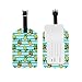 ALAZA Ananas Sonnenbrille-Sommer-Gepäckanhänger PU-Leder-Tasche Tag Travel Koffer ID Identifier-Gepäck-Aufkleber