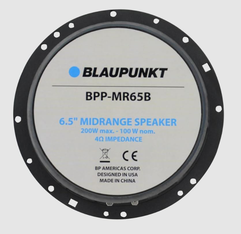 Te taha view of the BLAUPUNKT BPP-MR65B 6.5-inch midrange speaker