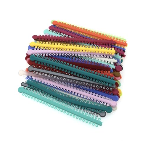 Image of 1000 Ties Orthodontics Dental Ligature Ties Elastic Mixed Color Bands for Brackets Braces Orthodontics Treatment
