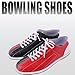 DHAEY Ladies Bowling Shoe Comfortable Breathable Casual Lightweight Lace Up Bowling Shoes Fashion Youth Athletic Fitness Shoes (Color : Red, Size : 7 Women/5.5 Men)