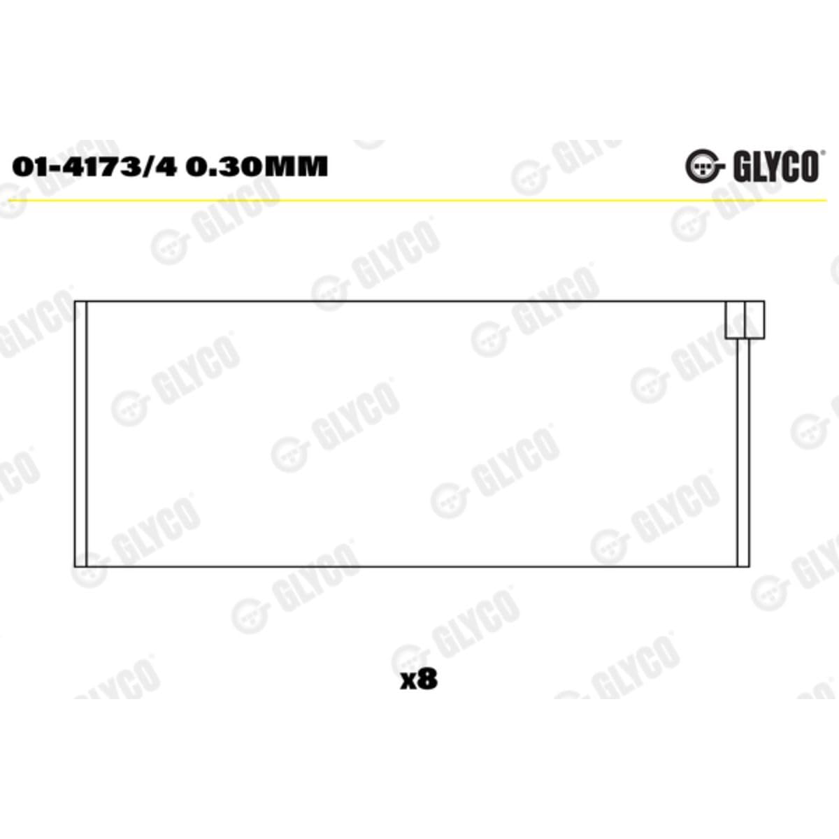 Glyco 01-4173/4 Bronzina Di Biella 0.30mm