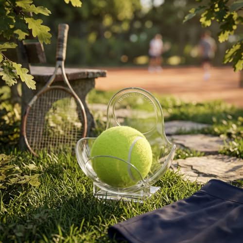 SPYMINNPOO Tennisball Halterung,Tennisball Clip Tennis Ballclips Tennis Ball Clip für Tennisbälle ABS Tennisball Halter für Tennisbälle Sportzubehör(Transparent)