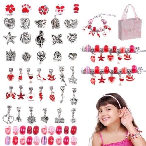 Kit de fabricación de pulseras de perlas contra el aburrimiento y juego de abalorios para niñas