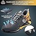 Imagen de Tenis de Seguridad 46 Mujer Hombre Zapatillas de Trabajo Zapatos con Puntera de Acero Deportivo Comodas Sneakers de Industria y Construcción para Verano Naranja 226
