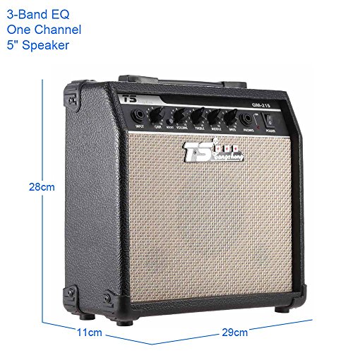 ERYUE GM-215 profissional 15W guitarra amplificador Amp distorção com 3-Band EQ 5