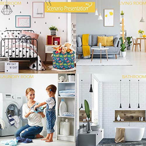 Image of visesunny Colorful Dinosaur Nursery Hamper Basket Clothes Toy Storage Organizer Bin Box Collapsible Laundry Bag for Kid Room,Playroom,Bathroom,Living Room,Dorm