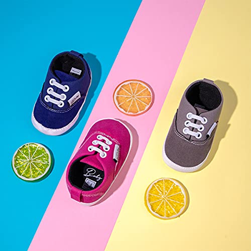 Morbido Infant Baby Boys Girls Canvas Sneaker Toddler Slip On Anti Skid Newborn First Walkers Candy Shoes for 0-18 Months2
