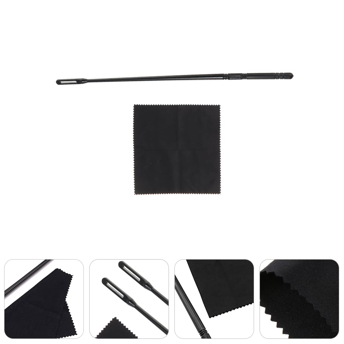 Levemolo 2 Sets Quality Flute Cleaning Care Kit Flute Cleaning Supplies Silk Swab Accessories