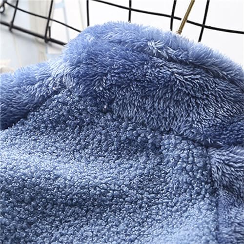 Thick 𝗣olar Fleece Jacket for Toddler Zip Lightweight Windproof Outerwear Fuzzy Warm Solid Coat with Pocket3
