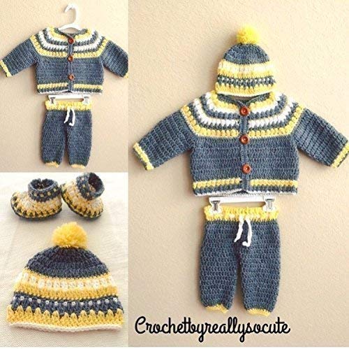 crochet baby sweater sets