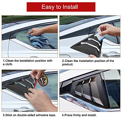 Side Window Louvers For 2019-2023 Nissan Altima Racing Style Window Louvers Air Vent Louver Scoop Shades Cover 2Pcs Abs(Matte Black) #TOP3