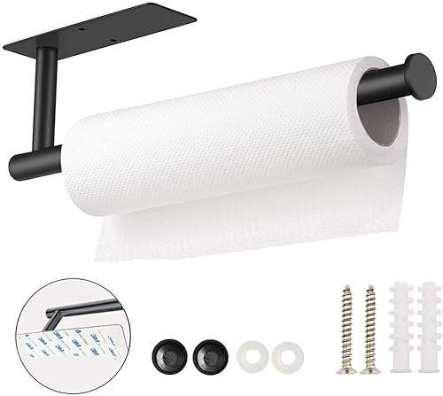 Miniatura 4 de Dependable Industries Inc. Essentials Soporte para toallas de papel multiusos para montaje en pared, debajo del gabinete, cocina, baño, trabajo,