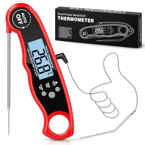 maxtachi Fleischthermometer Kabellos,Grillthermometer mit App,LCD-Display