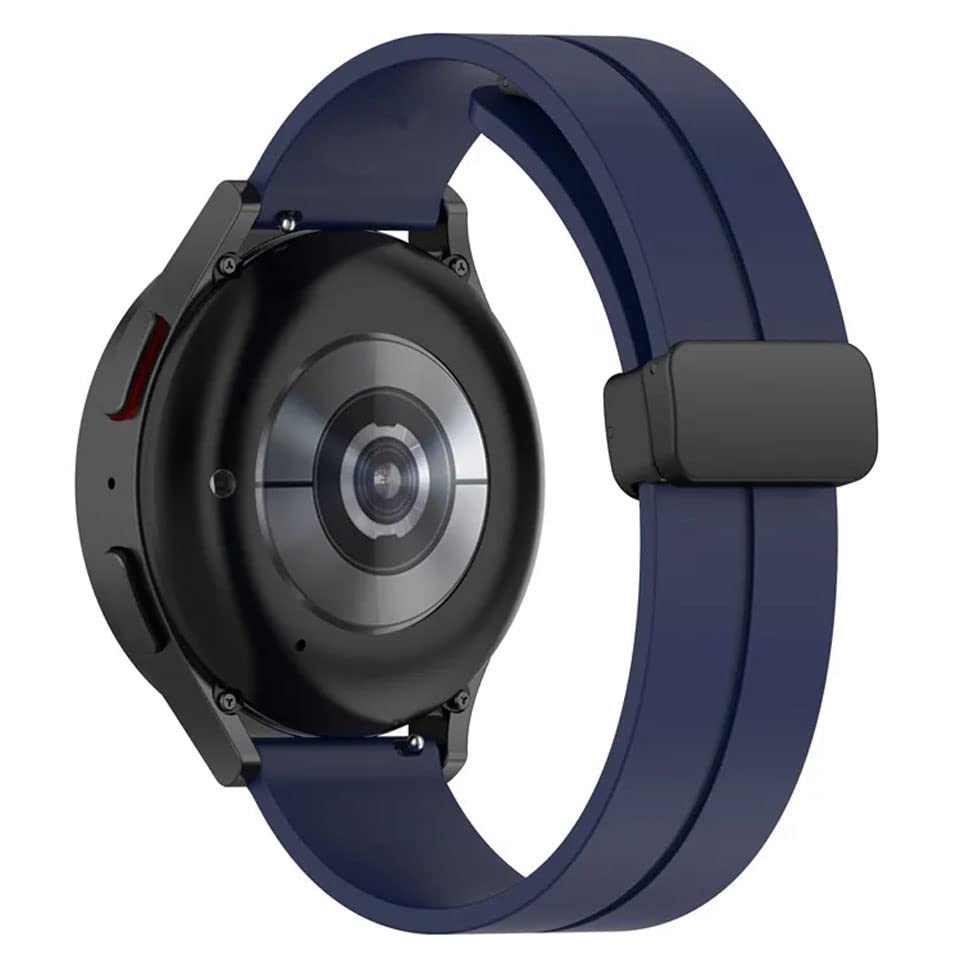 Image of AONES 22mm Silicone Belt Watch Strap Magnetic Folding Buckle Compatible for Noise Noisefit Origin Smartwatch Band