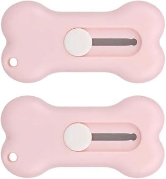 Mini Utility Knife Cute Box Cutter Retractable Letter Opener Portable Carton Opener Paper Cutting Tool School Office Supplies 2pcs Pink