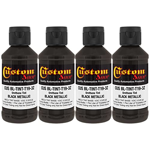 Image of Custom Coat 3 Ounce, Black Metallic, Bed Liner Tint Concentrate, 4 Pack