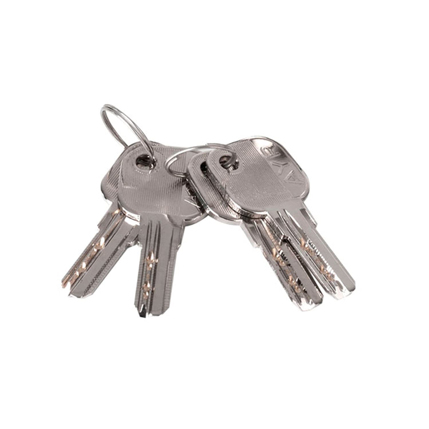 AYR 10353 Picaportes y cerraduras para puertas. Sistema CLOSE sobre manillas con roseta, Níquel satinado, 51mm de diámetro