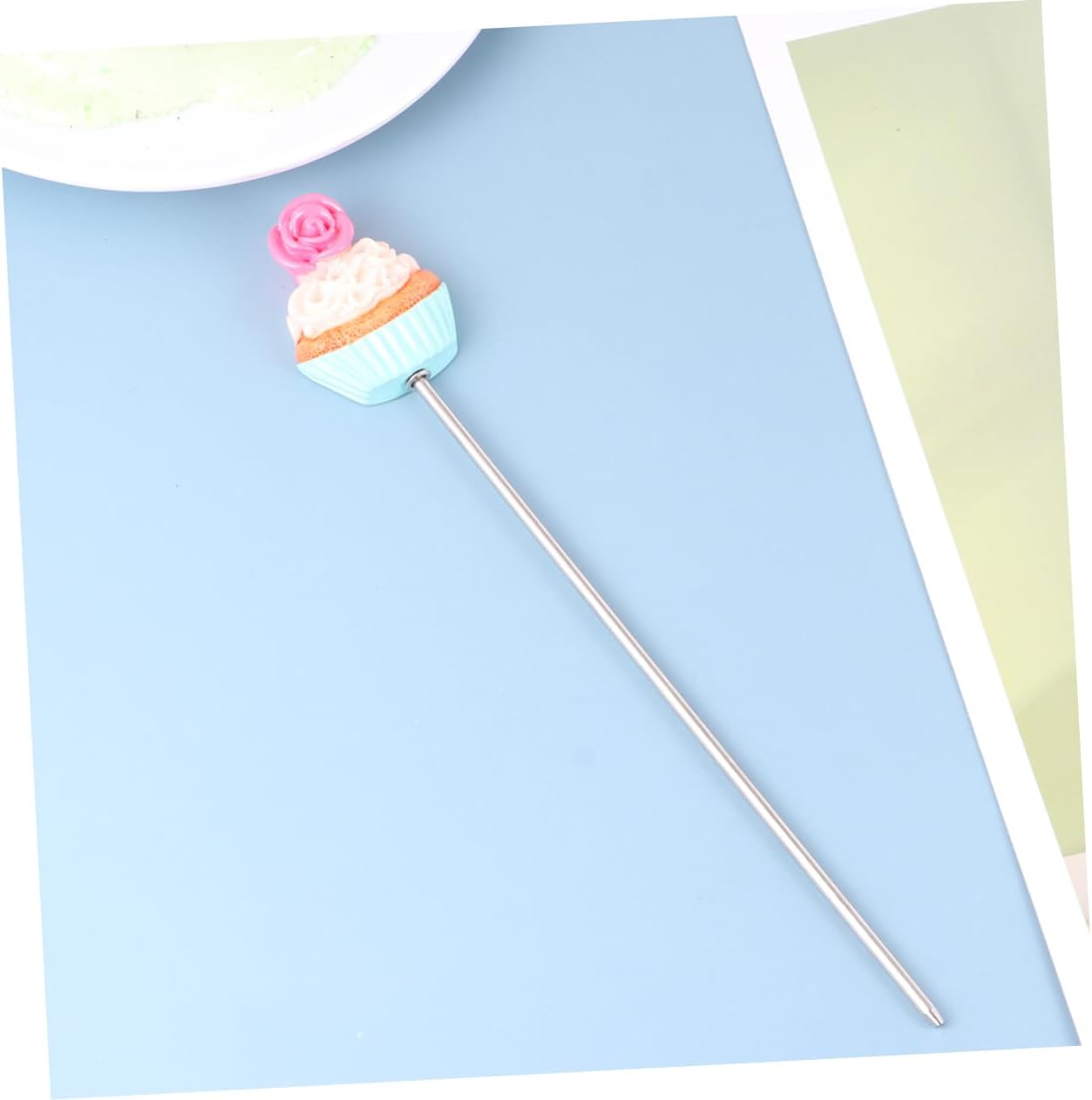 Ciieeo 2pcs Stainless Steel Cake Tester Reusable Baking Test Needles for Cake Bread Muffin Chic Design with Safflower Pattern Easy to Clean and Use