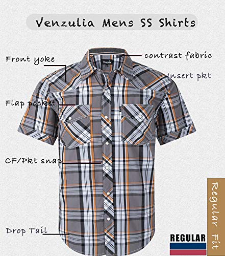 Men's Western Snap Casual Shirt Two Pocket Short Sleeve Shirt3