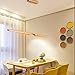 Produktbild LED Büro Esstisch Pendelleuchte Dimmbar Pendellampe Holz Hängeleuchte Hängelampe Bürolampe Höheverstellbar Für Esszimmer Wohnzimmer Büro Restaurant Cafe Studio Dimmen Ohne Dimmer (Buche)