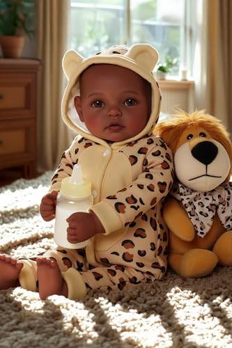 Muñeca Bebé Negra Realista de 17 Pulgadas BABESIDE miniatura 1