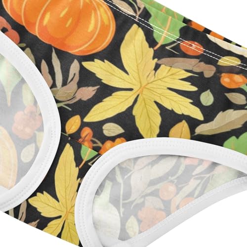 Cotton Girls Underwear Toddler Autumn Pumpkins Orange Girl Panties Cute Personalized Undies Kids Briefs 2t4
