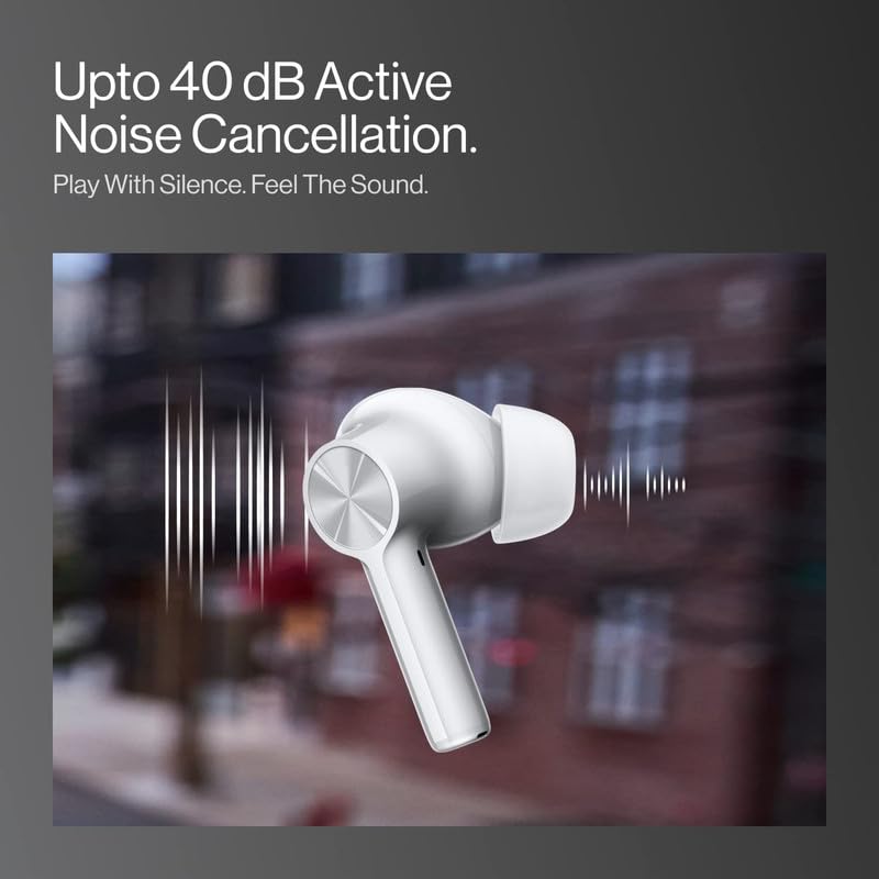 Image of Earbuds for One-Plus Nord N30 5G Mobile Earbuds with Mic 2r, 12.4mm Drivers, Playback:Upto 48hr case,4-Mic Design, IP55 Rating, TWS Ear Buds with mic (54 Hours Case,Z259)