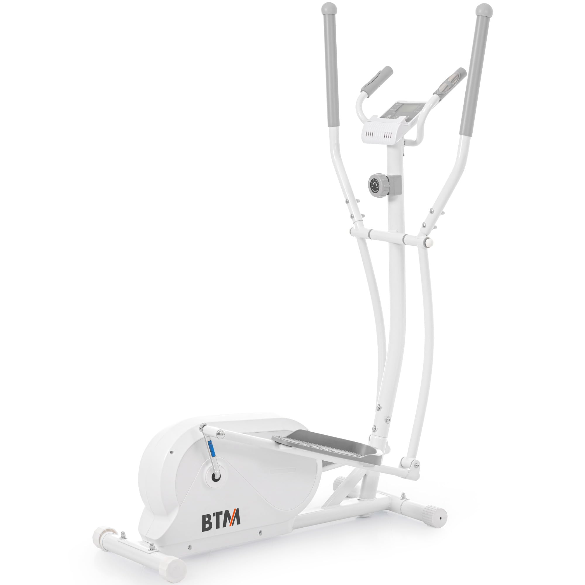 BTM クロストレーナー 電源不要 家庭用 8段階負荷調節 トレックトレーナー 室内フィットネス 静音 デジタルモニター搭載 キャスター付 有酸素運動 トレーニ