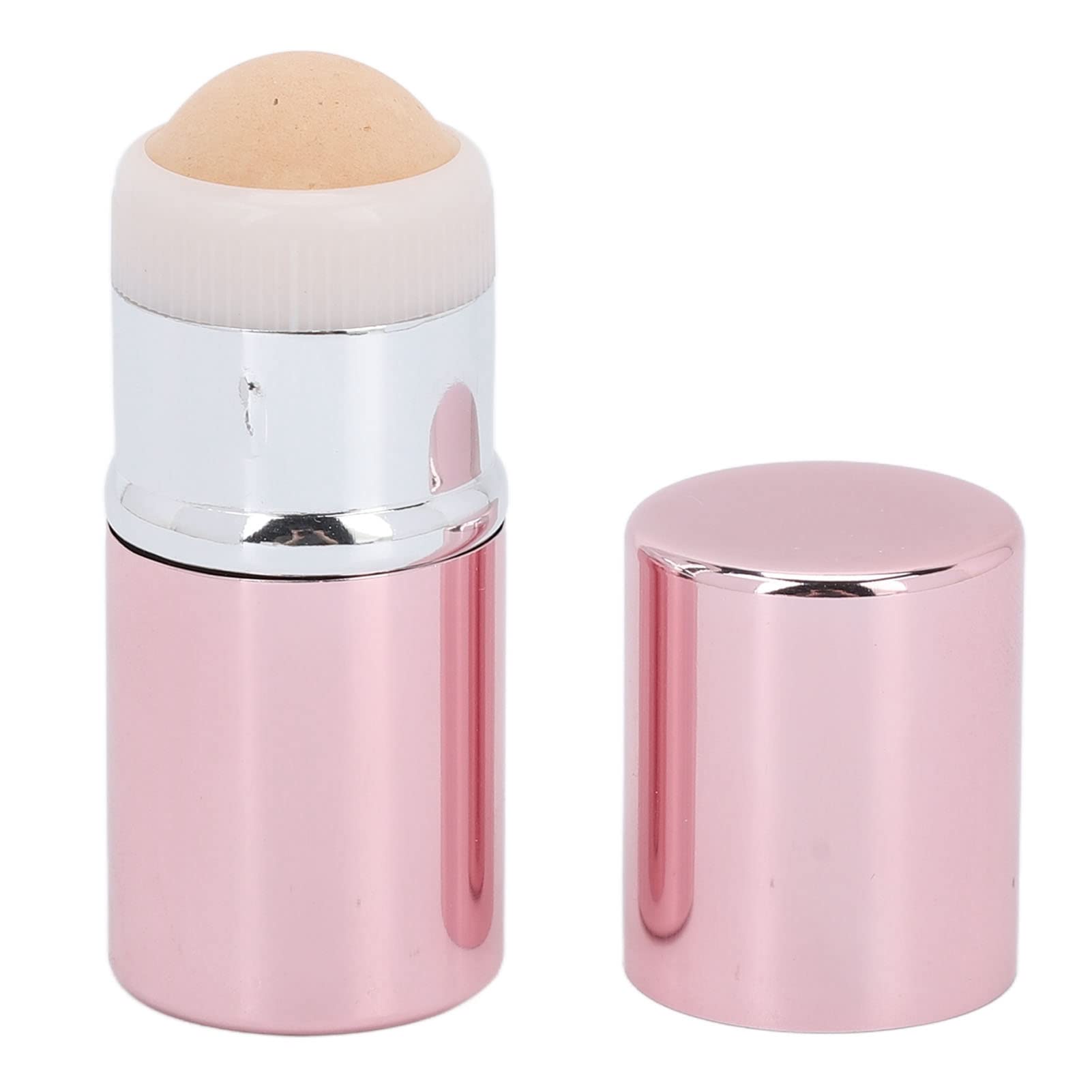 Brrnoo Gesichtsroller aus Vulkanstein, Hautpflege Werkzeug für ölige Haut, Wiederverwendbar mit Ergonomischem Griff for Zuhause, Reisen (PINK)