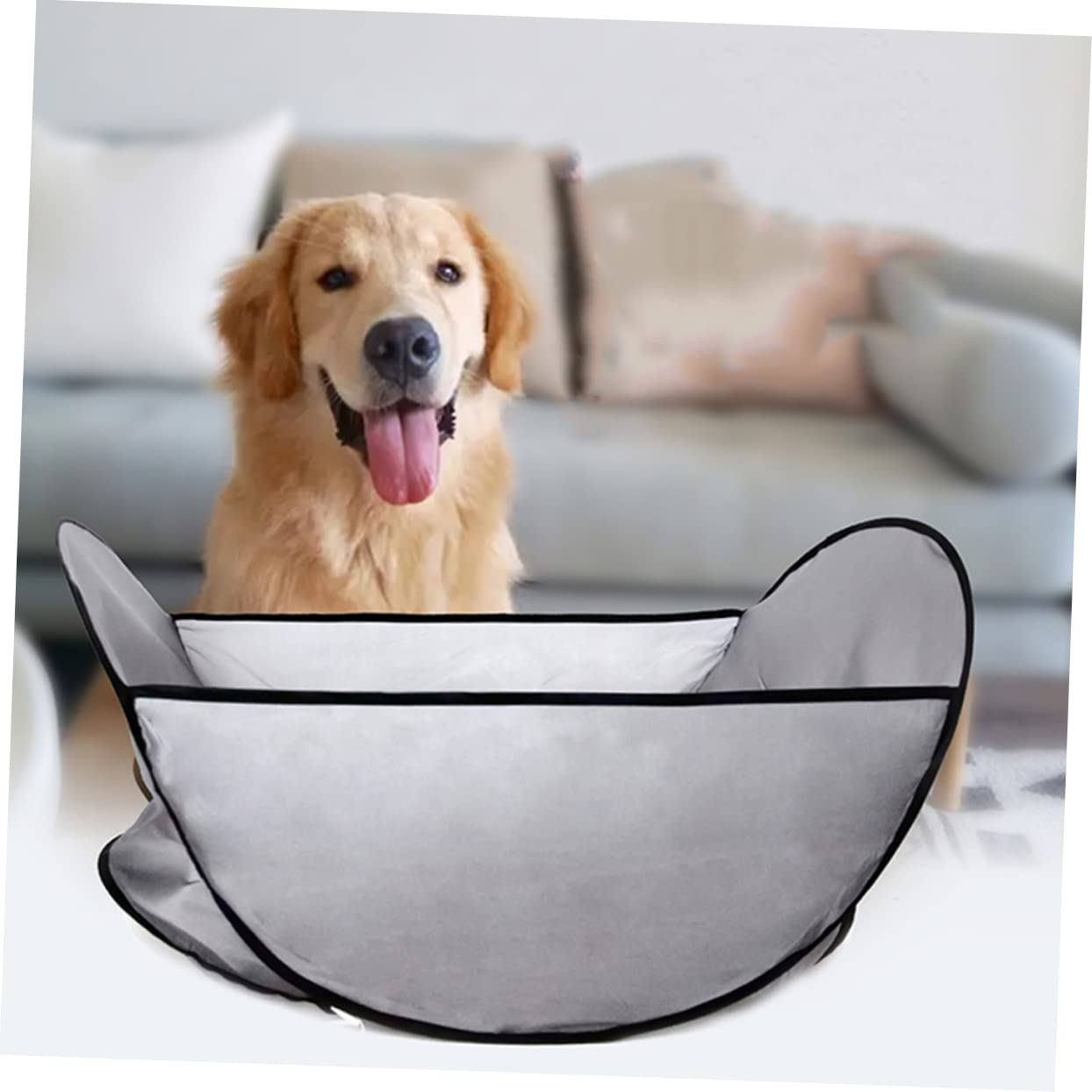 VICASKY Pet Grooming Hair Catcher Bib Durable Hair Collector for Dog Haircuts Easy to Folds for Compact Storage Keeps Floors During Grooming Sessions