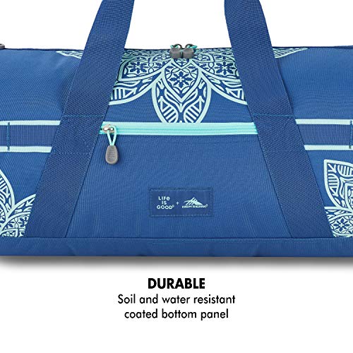 High Sierra Life Is Good Mandala Cargo Duffel Bag, Vintage Blue/Bermuda Blue