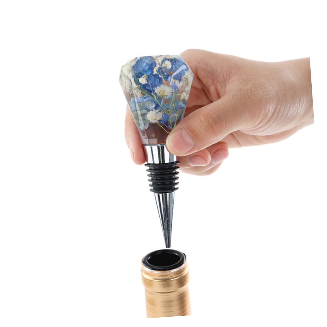 GLEAVI 2 Juegos Tapones de Vino de Silicona Manualidades DIY Accesorios de Vino Tapones Decorativos Personalizables y Decoración de Fiestas