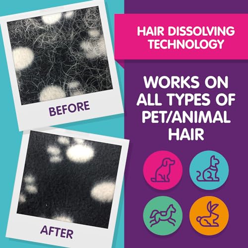 Image of Vamoosh Pet Hair Dissolver | Front Load Washing Machines | Cleans Pet Bedding | Removes Odor | Dissolves Dog, Cat & Animal Fur | Easy to Use | Patented Formula | Safe for Pets | 100g (Pack of 18)