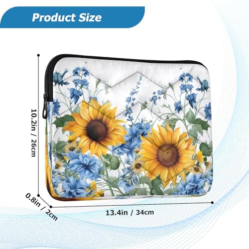 Funda para portátil Rural con girasoles, 13-14 pulgadas miniatura 3