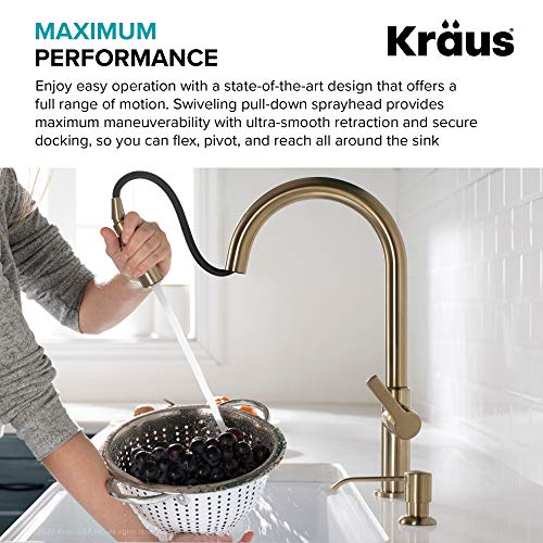 Kraus Kpf-2820Sfacb Oletto Single Handle Pull-Down Kitchen Faucet, 17 Inch, Antique Champagne Bronze #TOP7