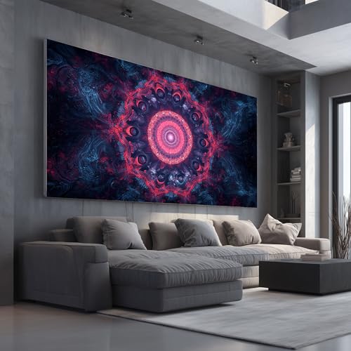 Impression sur toile grand format mandala abstrait de qualite superieure pour chambre