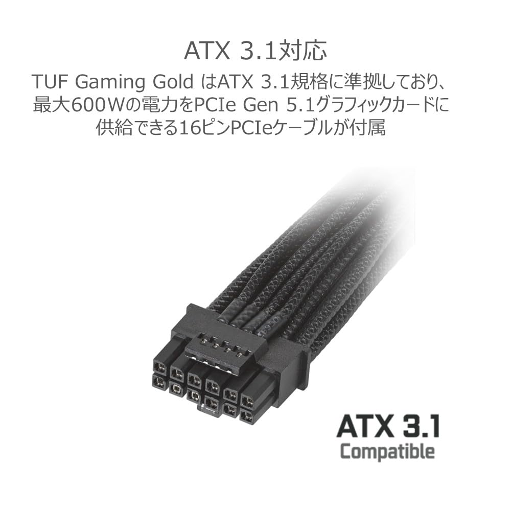 ASUS TUF-GAMING-1000G pc電源ユニット 80 Plus Gold 1000W ATX