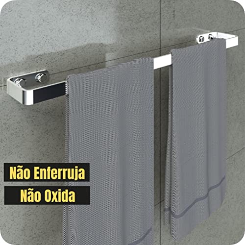 Kit Acessórios Para Banheiro Cromado 6 Peças Quadrado