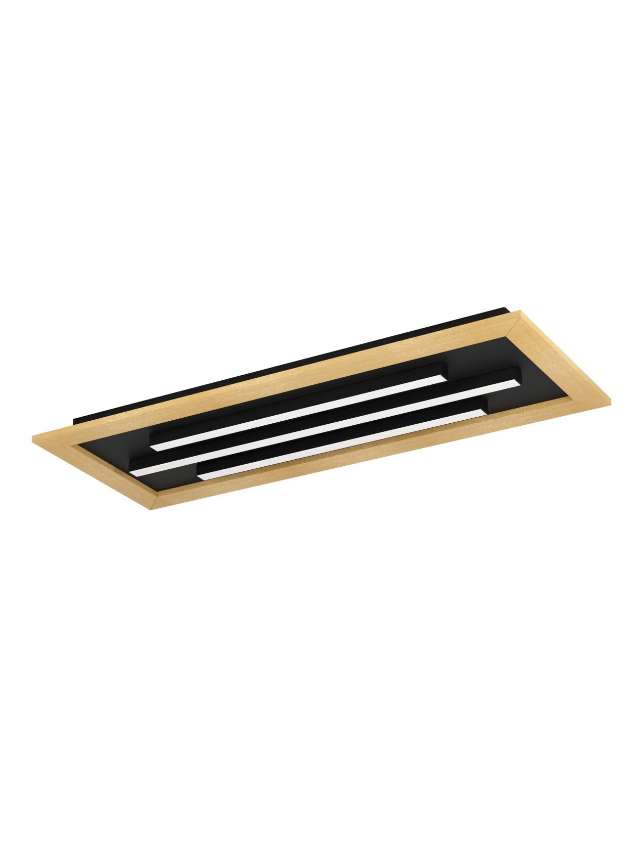 Plafonnier LED moderne salon design bois télécommande GL1666 - 5