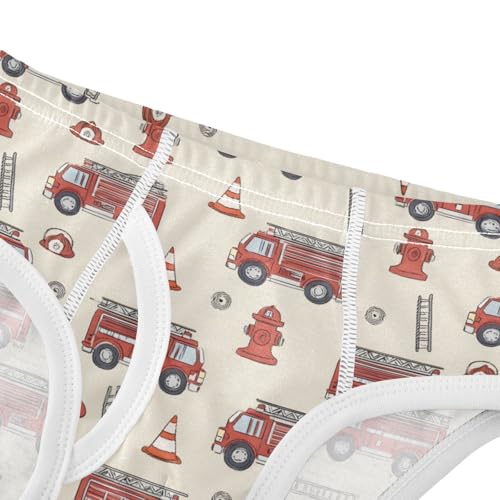 Fire Truck Print Boys' Underwear 100% Cotton Boys' Briefs Soft Toddler Underwear4