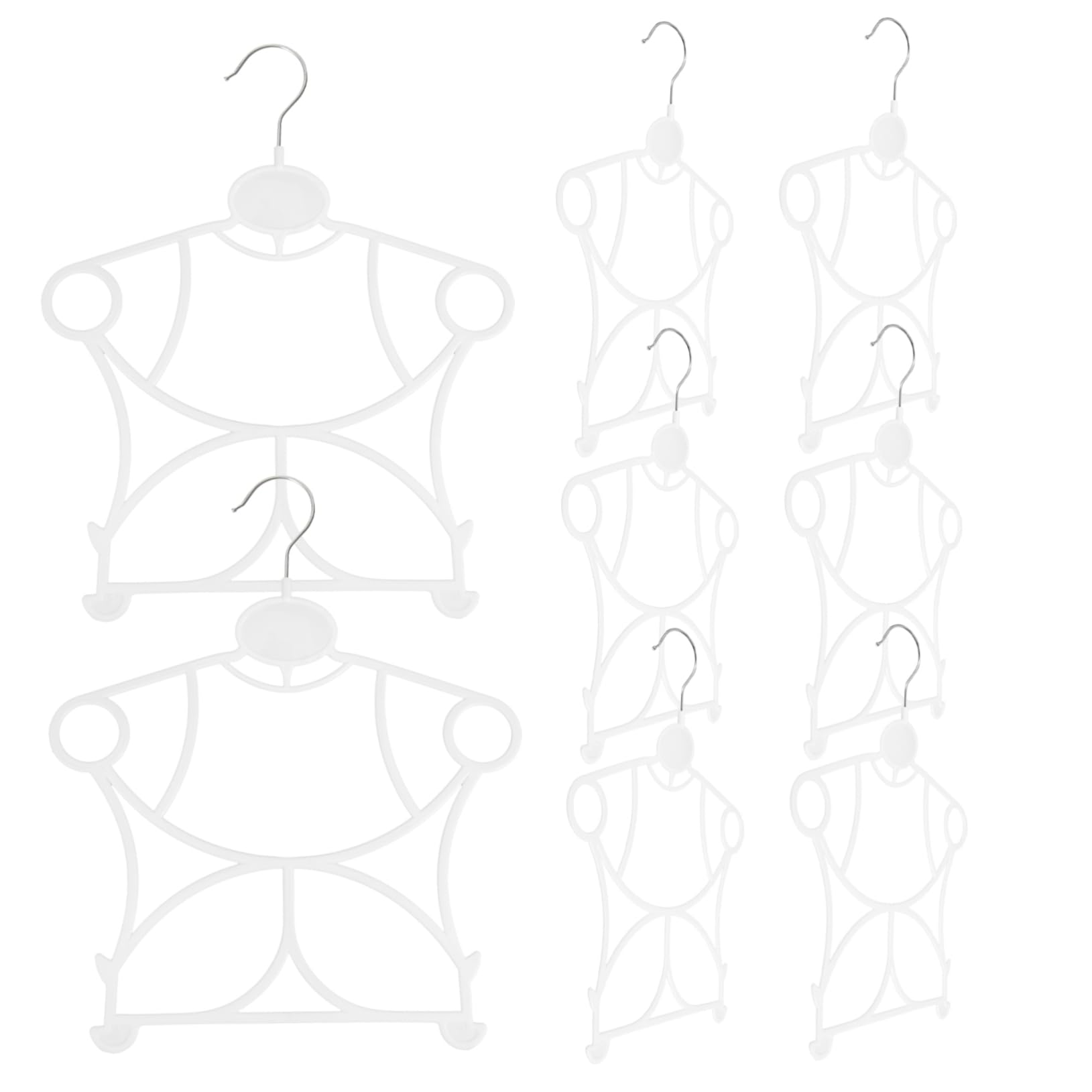 Hohopeti Clothing Hangers Kids Hangers Set 10pcs Multi-use for Skirts Coats Pants Space-Saving Design