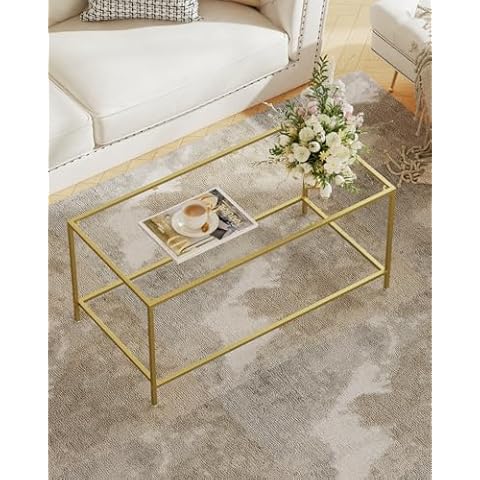 Homleke Gold Glass Coffee Table Cover