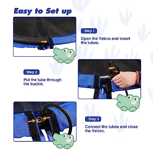 Domaker 43” Saucer Tree Swing Set, Heavy Duty Extra Large Round Swing for Tree,500lb Weight Capacity,Waterproof Yard Swings Seat for Kids Adults Outdoor Playground Backyard Activity, Blue