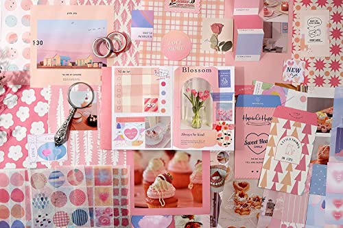 Image of RANDEN Sweetheart Journaling Kit, 346PCS Vintage Scrapbook & Stationery Set with Aesthetic Stickers, Ephemera Pack and Journal Supplies for Bullet Journals, Planners, Albums & Creative Crafts (SweetHeart)
