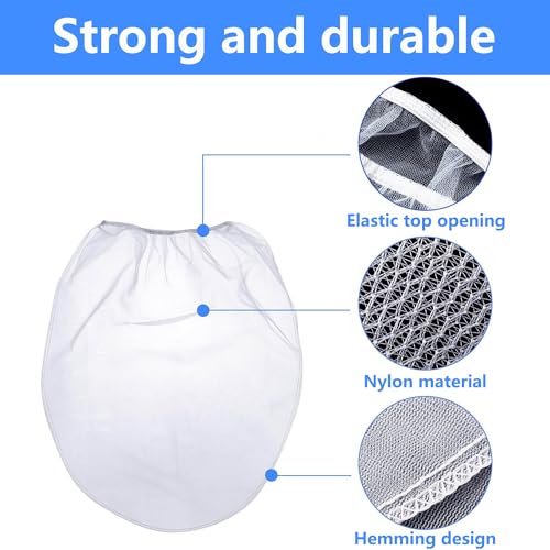 HAOBIN Farbsiebbeutel 5 Gallonen Farbsieb Siebbeutel Weiß Feinmaschig Farbfilterbeutel Weiße Feine Netz Siebbeutel Elastische Öffnung Eimer Filterbeutel für Hydrokultur Malerei Gartenarbeit (4pcs)