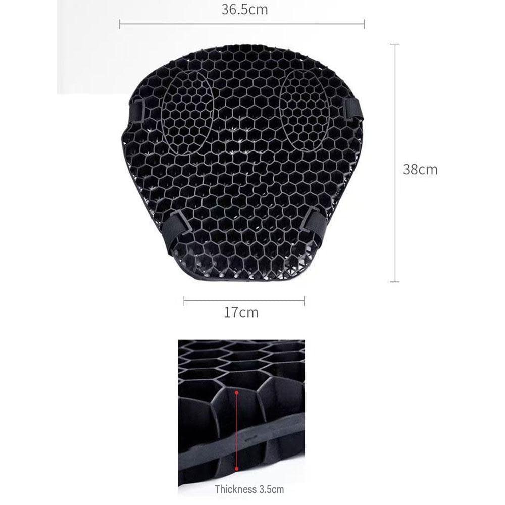 zhangqin Cuscino Sella Moto in Gel per Triumph Trident 660 Street Bike | Cuscino Moto Traspirante a Nido d'Ape 3D con Copertura Antiscivolo, Supporto Coccige per Lunghi Viaggi, Assorbimento Urti