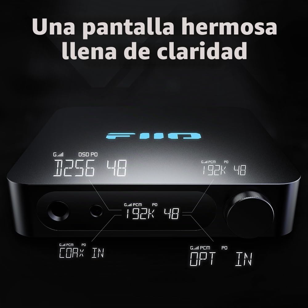 FIIO K11 - Auriculares de Escritorio equilibrados de 1400 W DAC y Amplificador de 384 kHz/24 bits DSD256 para Audio doméstico/PC de 6,35 mm/4,4 mm/RCA/coaxial/óptico (Negro)