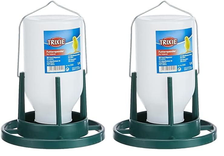 Trixie 5452 Volieren-Futterspender, 1.000 ml/20 cm, Natur (Packung mit 2)