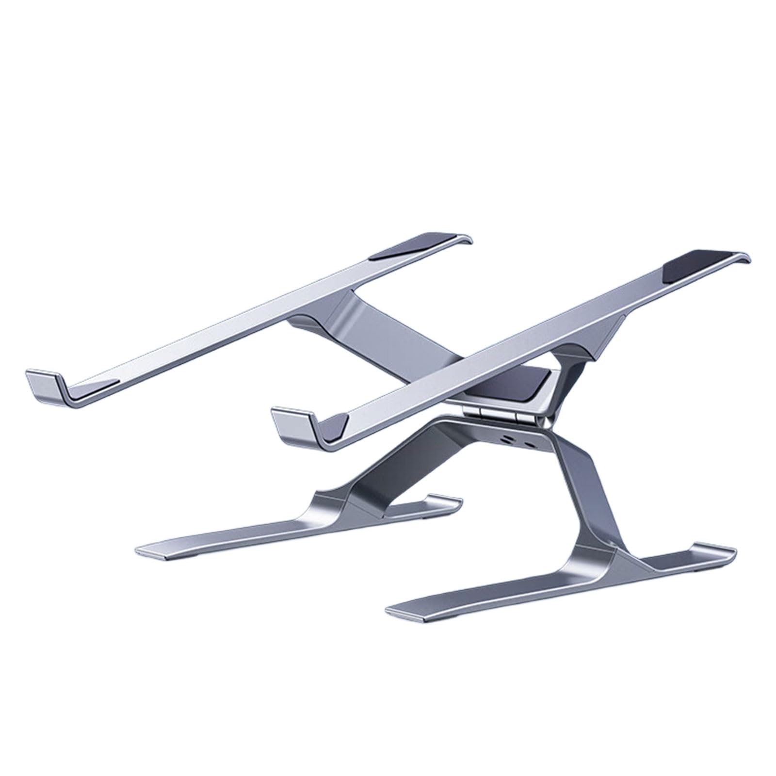 Soporte de aluminio para portátil con rejillas de ventilación de refrigeración de altura ajustable y plegable, soporte ergonómico para computadora portátil, soporte ergonómico para el hogar