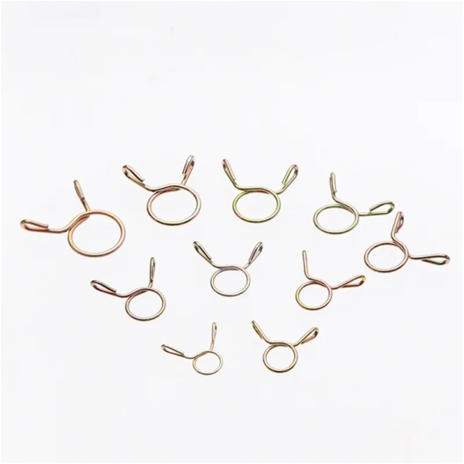 100 abrazaderas de resorte for manguera de gasolina de 5 a 14 mm, galvanizadas, for manguera de combustible, for motocicletas y barcos.(100pcs M8)